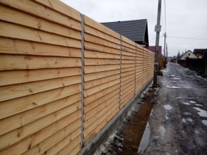 Деревянный забор елочка 150 метров фото в Краснознаменске