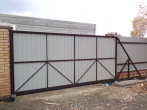 Ворота откатные с ручным управлением - пример 12 фото в Краснознаменске